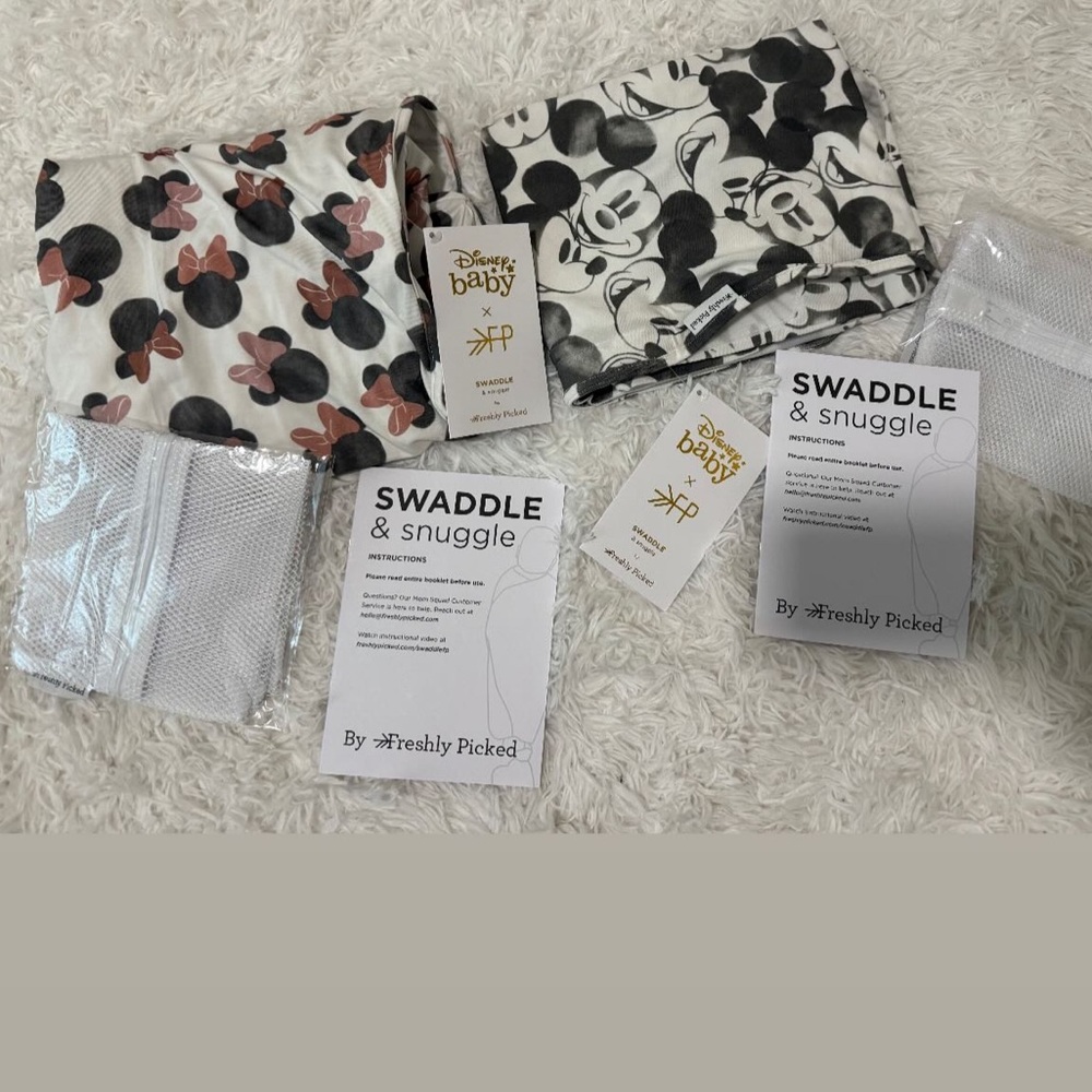 Freshly Picked Black and White Swaddle Set
